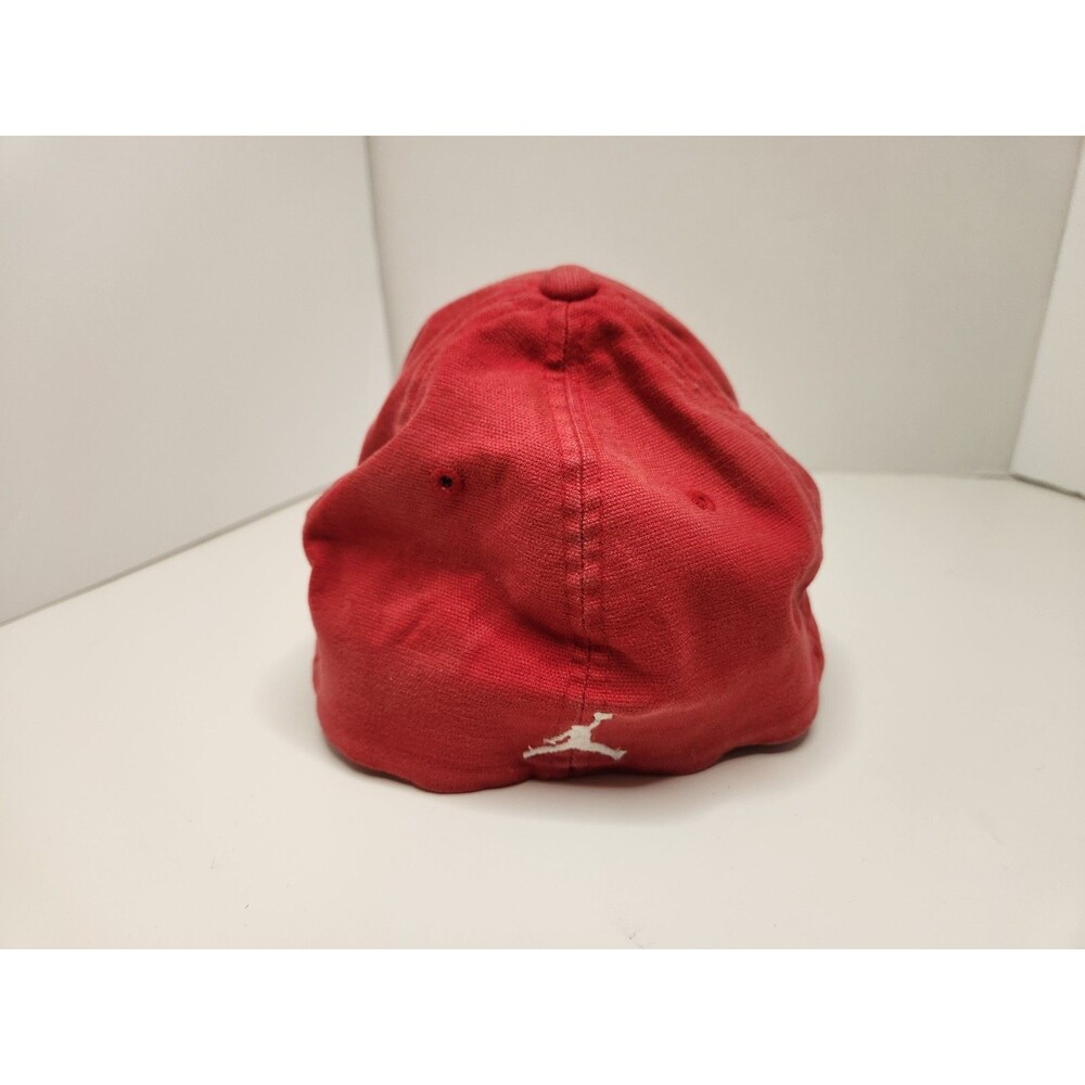 Nike Air Jordan Hat Cap Fitted S/M Red Flight‎ Jumpman Logo NBA Basketball - Picture 3 of 5